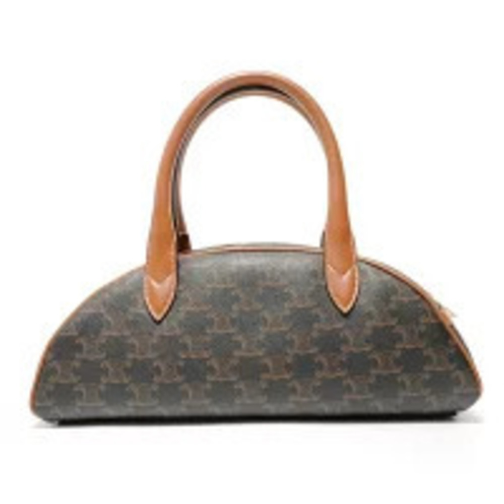 Celine Triomphe Canvas Handbag Brown